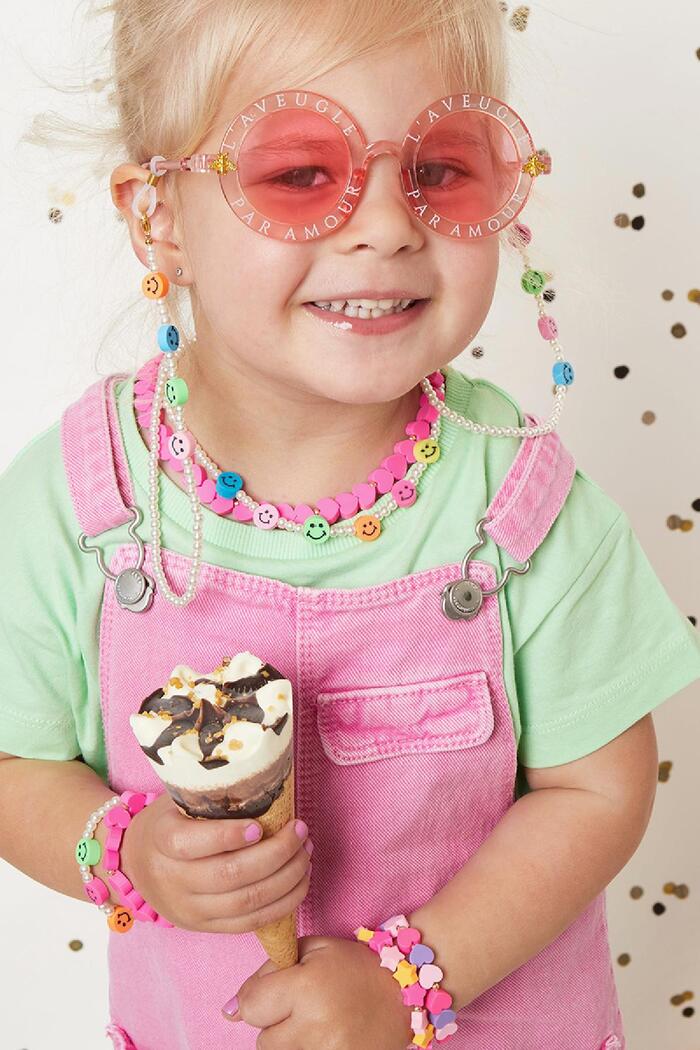 Mutter-Tochter-Kollektion Smiley-Perlenkette - Kinder Multi Perlmutt Bild2